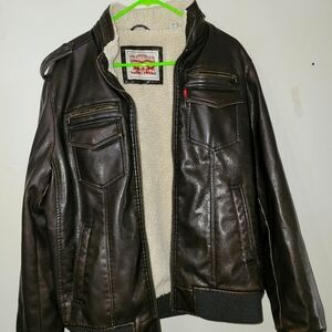 Levi Strauss leather coat size medium